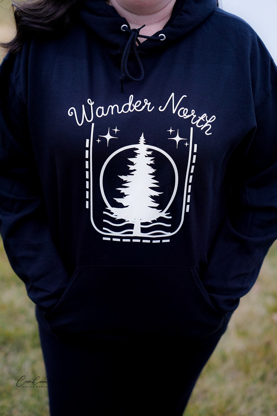 Wander North Hoodie - Black - READY TO SHIP!