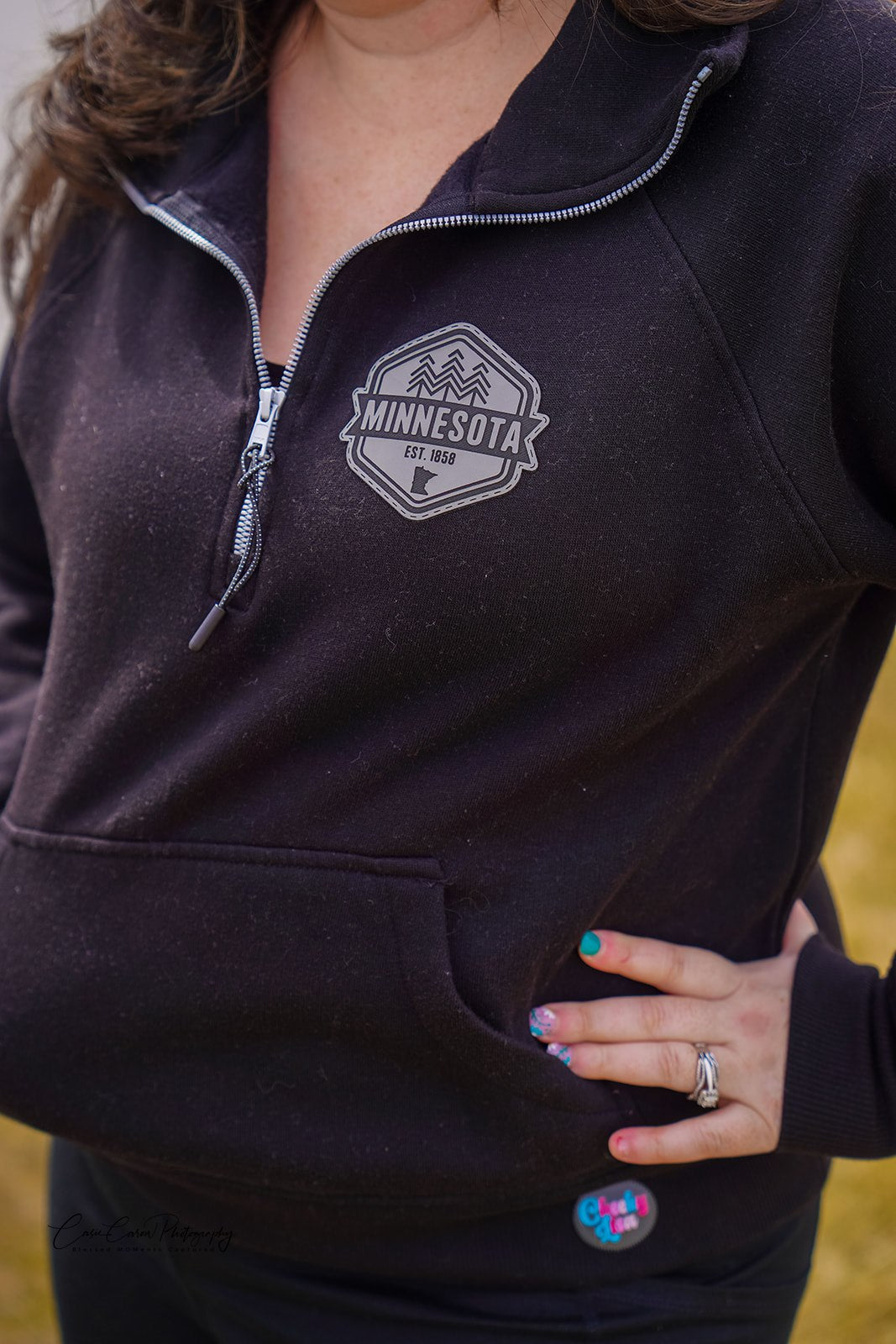 Black MN Quarter Zip - CHEEKY LISA EXCLUSIVE (Copy)