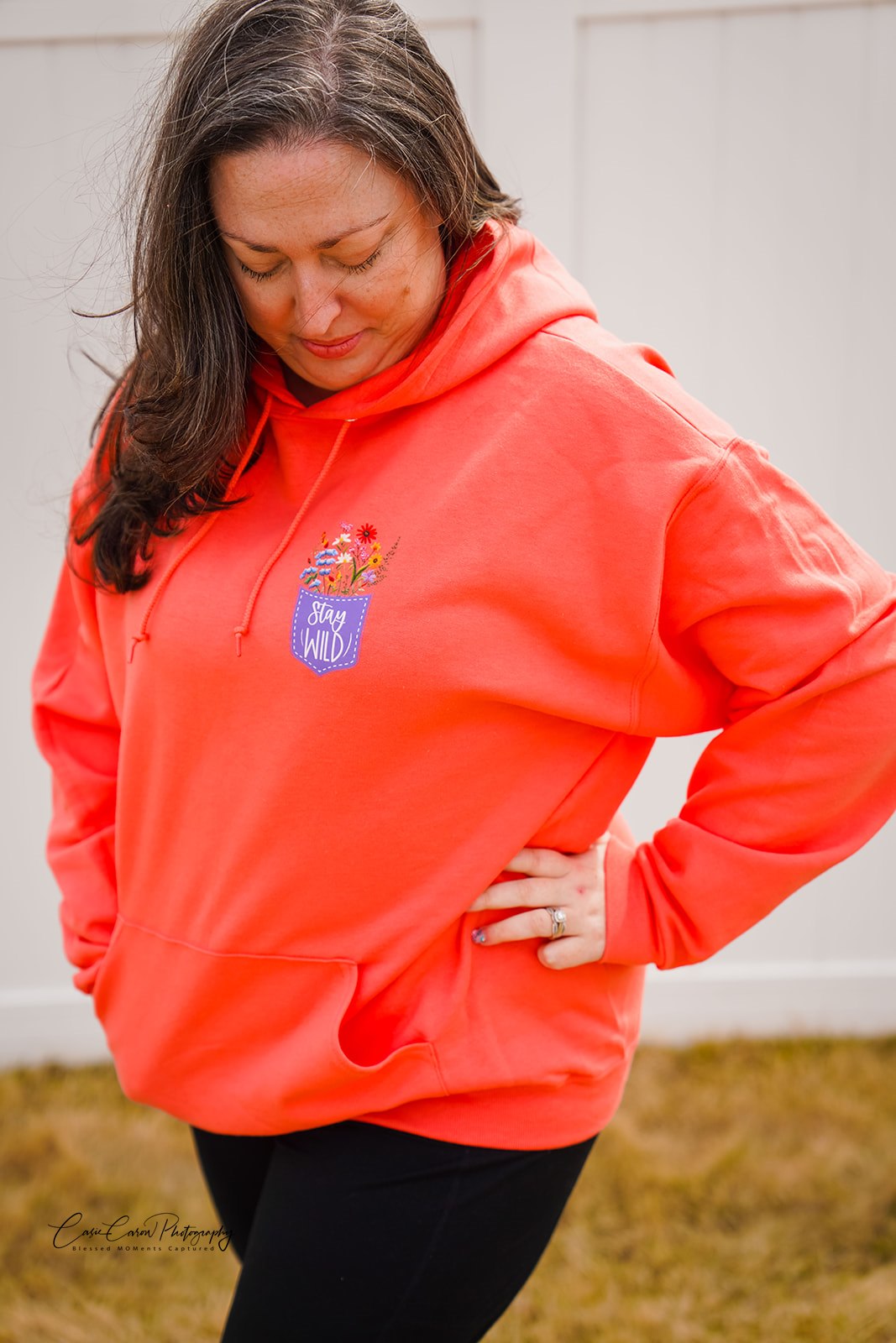 Stay Wild Hoodie - Sunset Coral