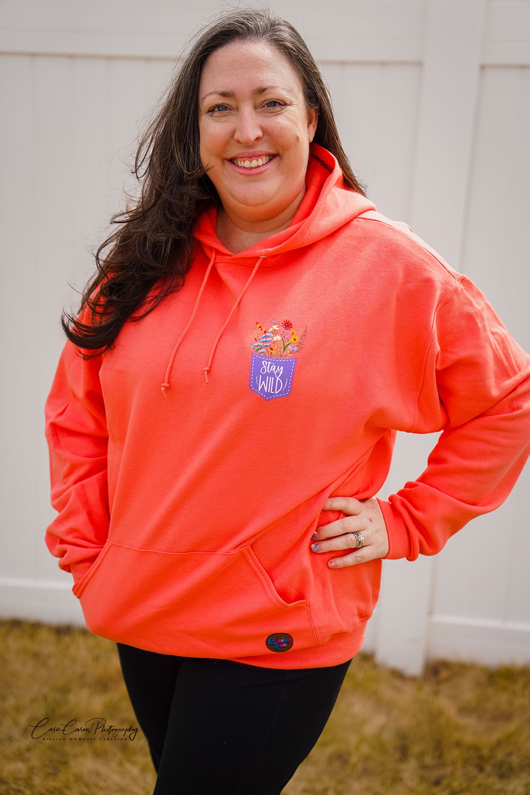 Stay Wild Hoodie - Sunset Coral