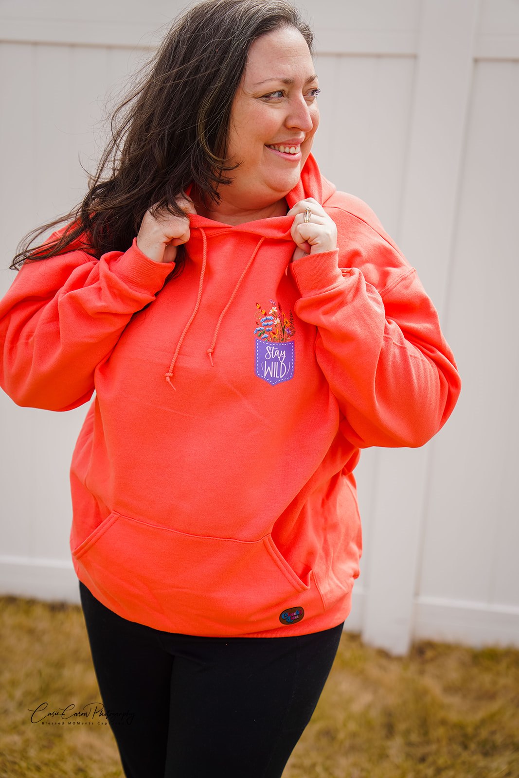 Stay Wild Hoodie - Sunset Coral