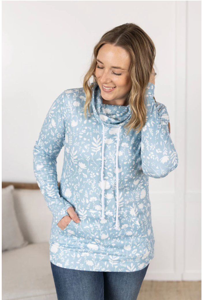 Soft Funnel Neck - Dreamy Meadows Blue
