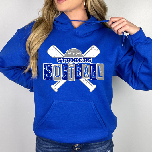 Strikers Softball Cross Bats Hoodie