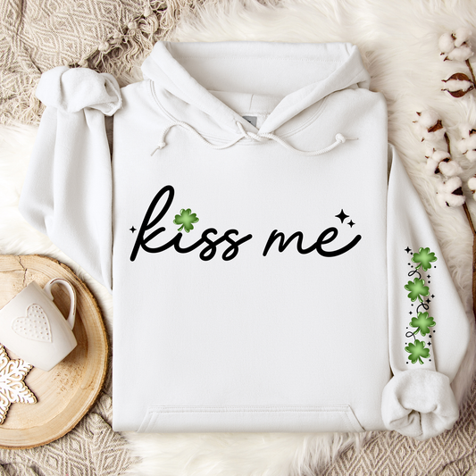 Kiss Me - Optional Sleeve Design - Black or White