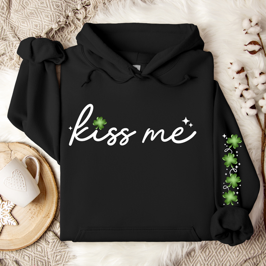 Kiss Me - Optional Sleeve Design - Black or White