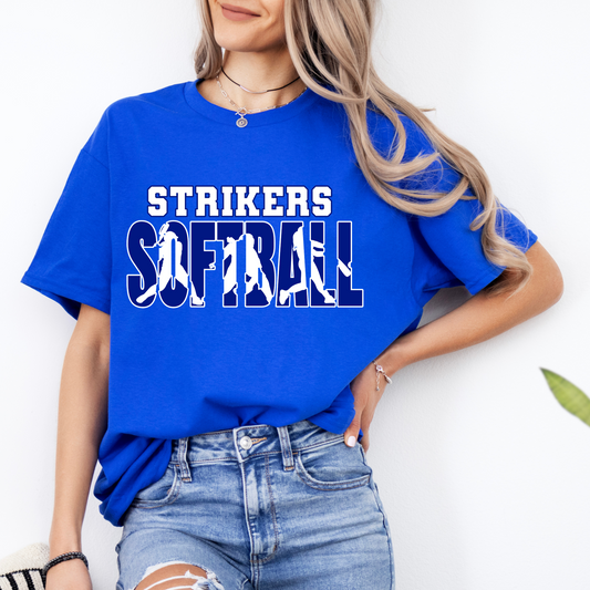 Strikers Softball Split Words Tee