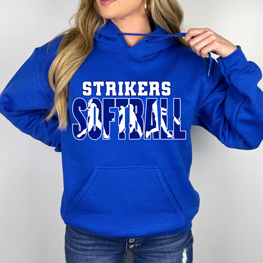 Strikers Softball Split Words Hoodie