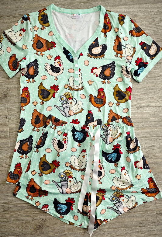Nice Chickens Shorts Pajama Preorder (3/29)