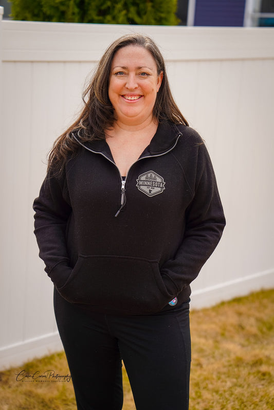 Black MN Quarter Zip - CHEEKY LISA EXCLUSIVE (Copy)