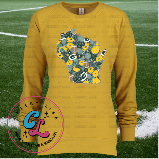 WI State Crew Neck - Full Design