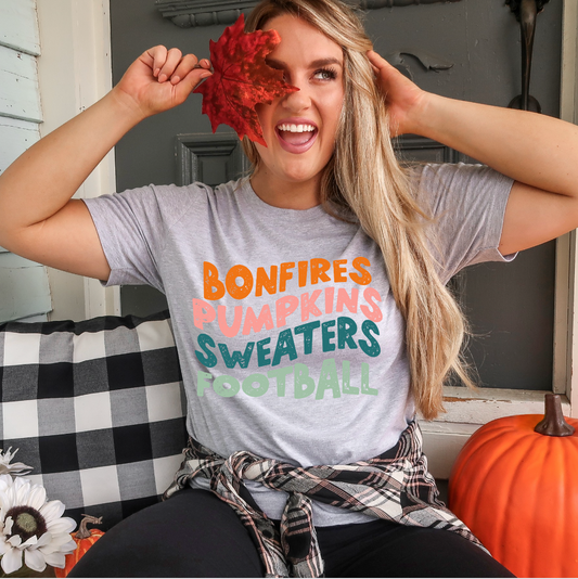 Bonfires Pumpkins Sweaters Football