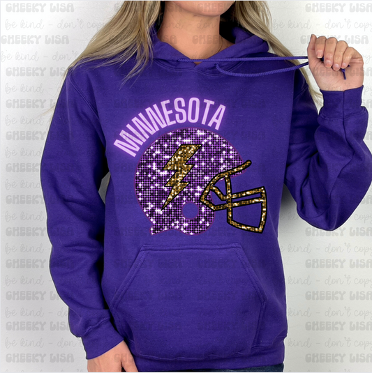 MN Vikings Neon Helmet Hoodie