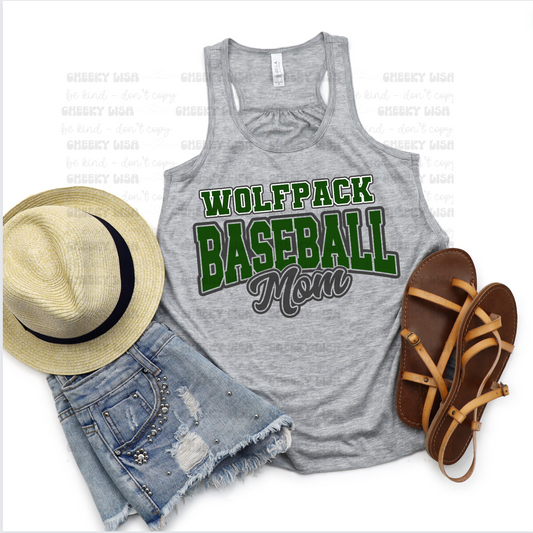 Wolfpack Baseball Mom Tank