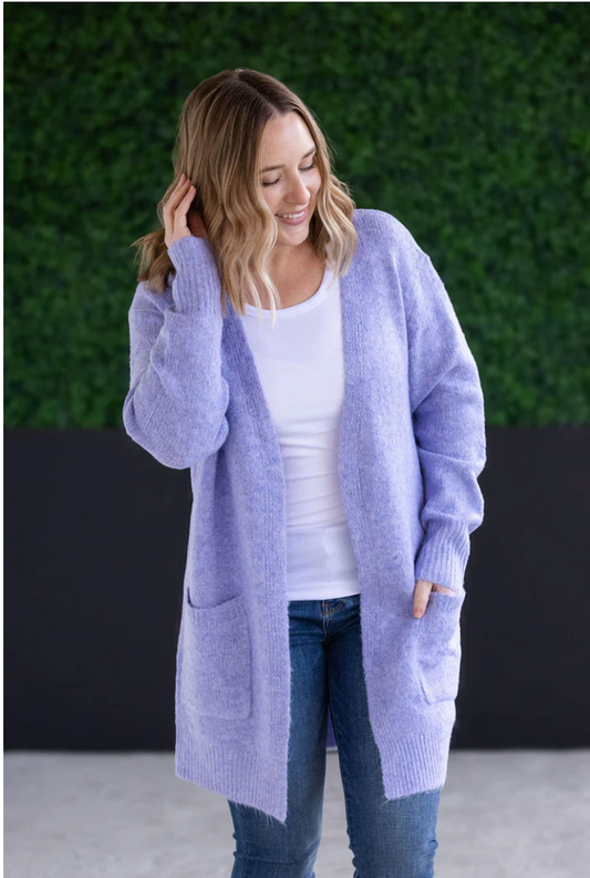 Madison Cozy Cardigan - Lavender