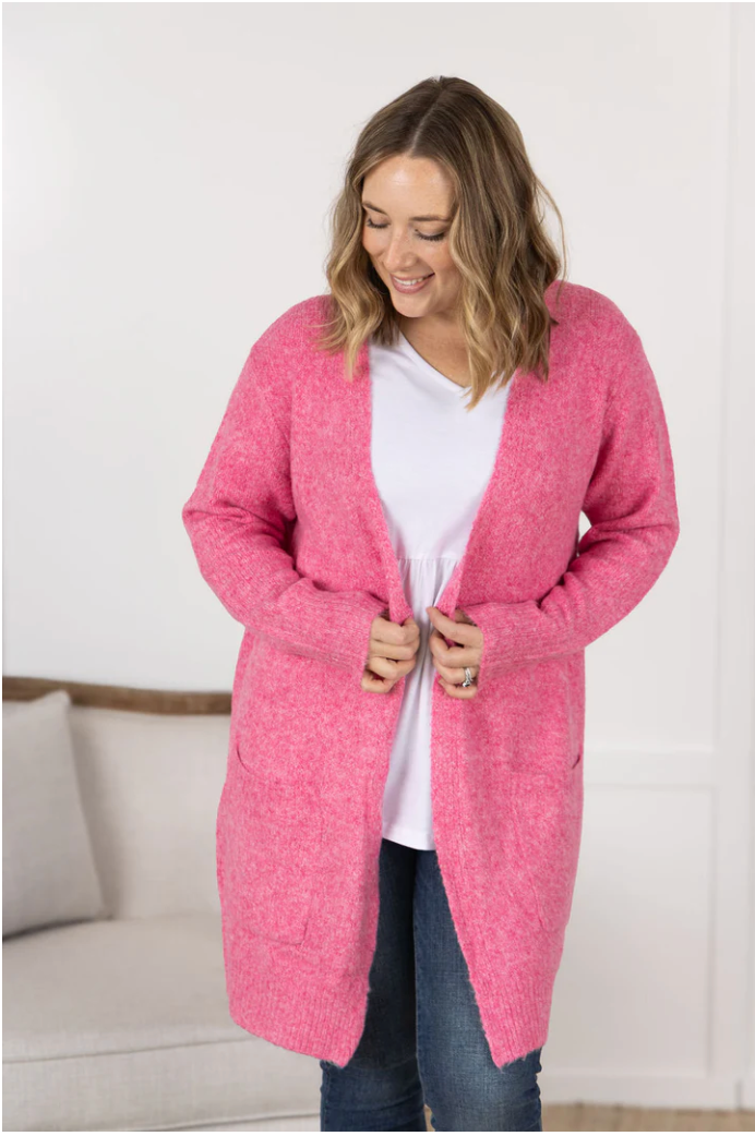 Madison Cozy Cardigan - Pink