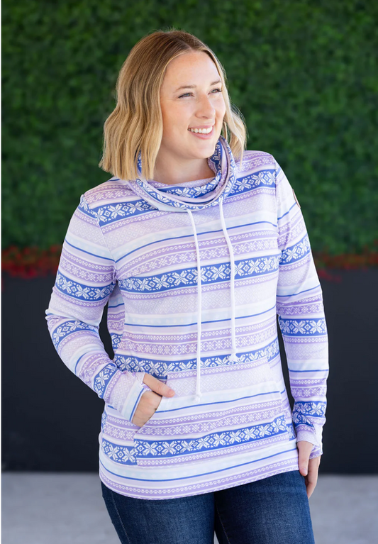 PREBOOK Soft Funnel Neck - Frosted Fair Isle