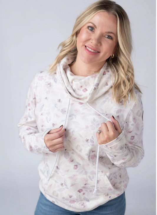 PREBOOK Soft Funnel Neck - Blush Floral