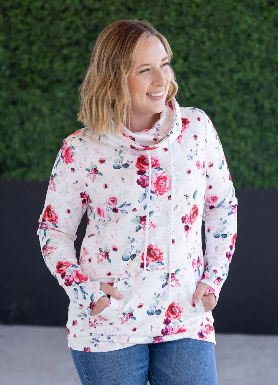 Soft Funnel Neck - Pink Bloom