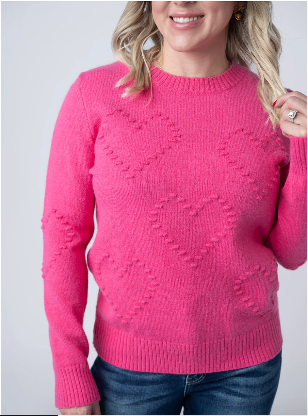 Be Mine Sweater - Hot Pink
