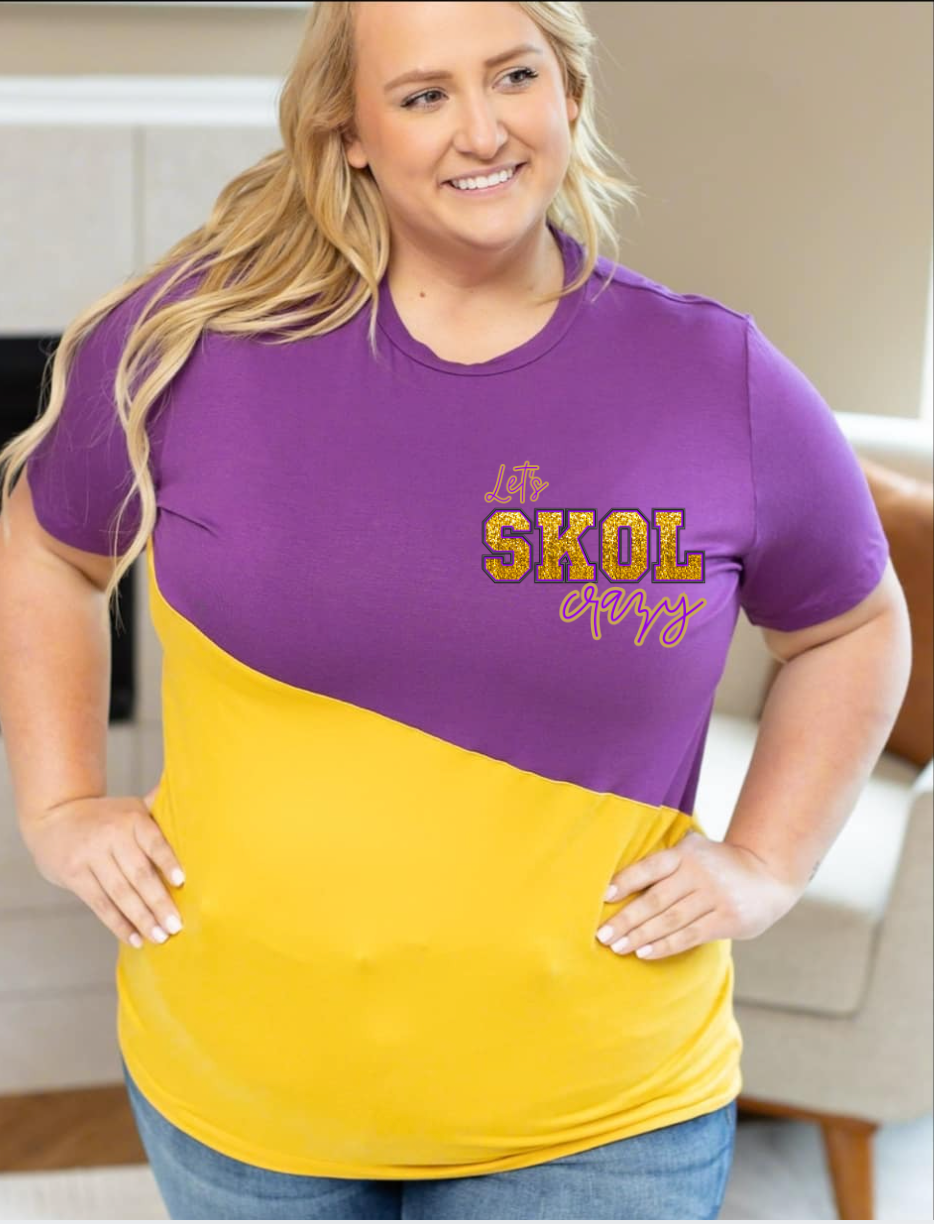 ColorBlock Vikings Tee - Let's Skol Crazy