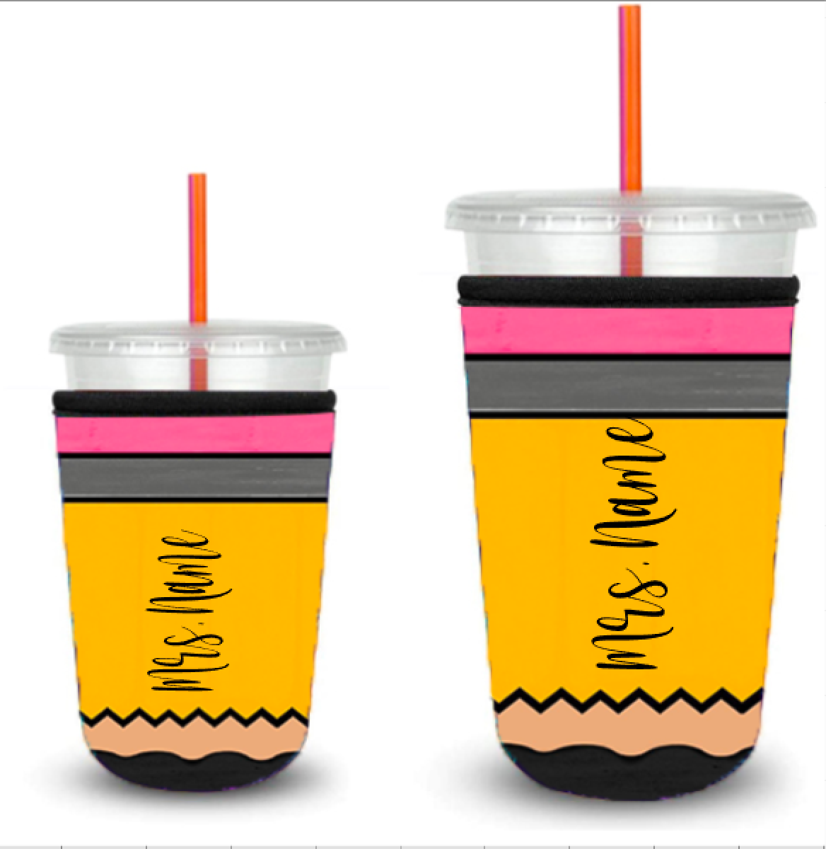 Pencil Iced Coffee Sleeve