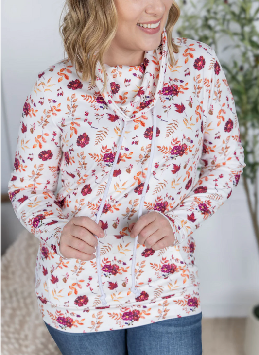 Autumn Floral Funnel Neck