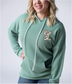 Kacey Ribbed Hoodie - Sage - With or Without Pocket Design