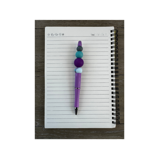 Beadable Pen - Purple Marble