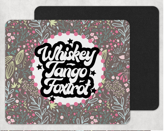 Whiskey Tango Foxtrot Tumbler-Notebook-Mousepad Bundle